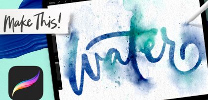 Paint Messy Watercolor Lettering in Procreate