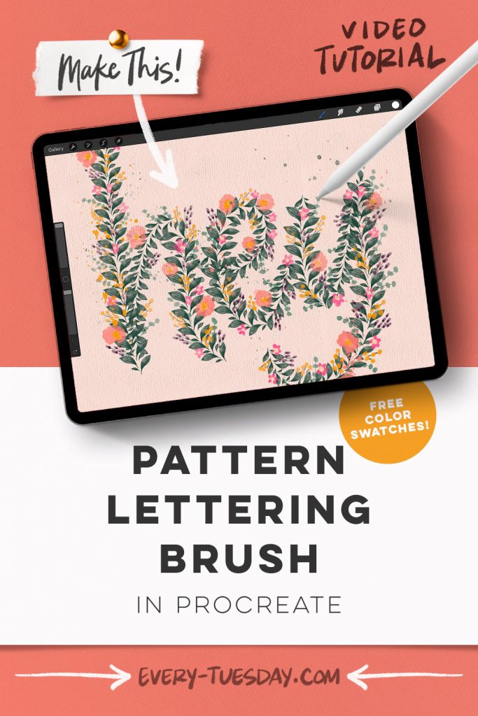 How to Make a Pattern Lettering Brush in Procreate