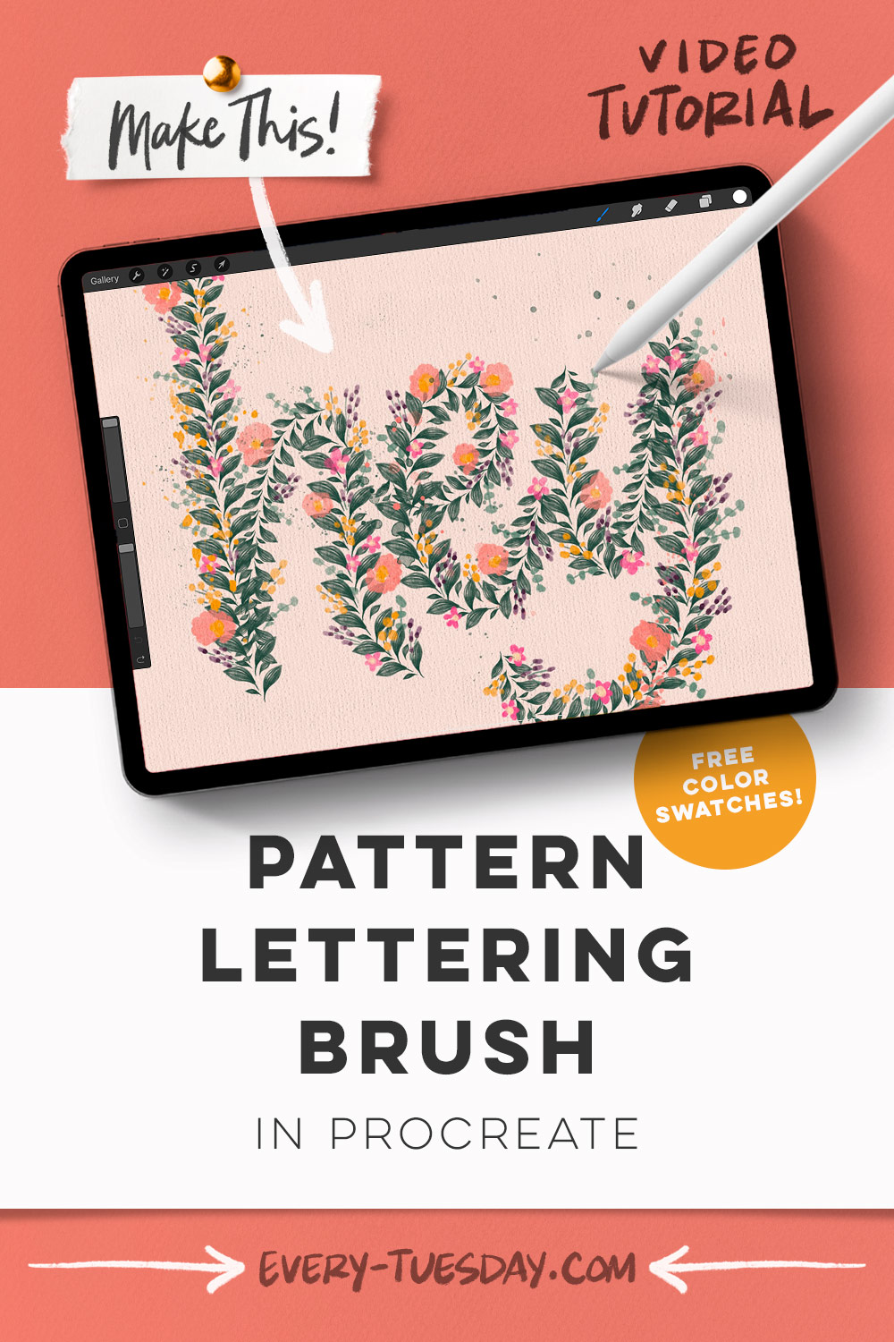 Make a Pattern Lettering Brush in Procreate - Every-Tuesday | Blog ...