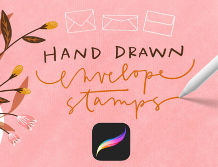 Hand Drawn Envelope Stamps