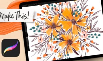 Paint a *Reusable* Sketchy Fall Bouquet in Procreate