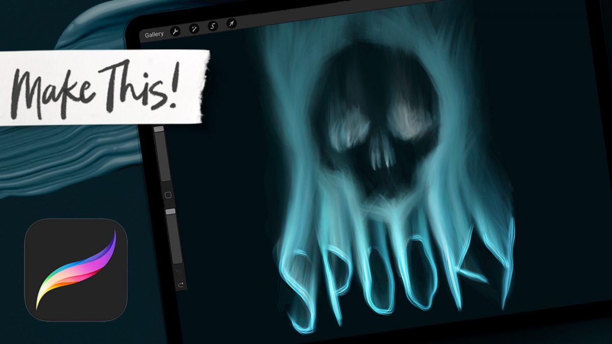 Spooky Skull Animation in Procreate