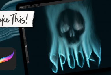 Spooky Skull Animation in Procreate