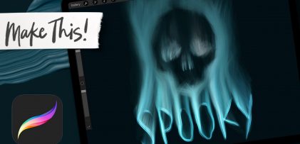 Spooky Skull Animation in Procreate￼