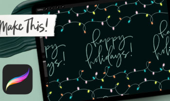 Seamless Holiday Lights Pattern in Procreate