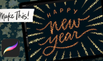 New Year’s Firework Animation in Procreate