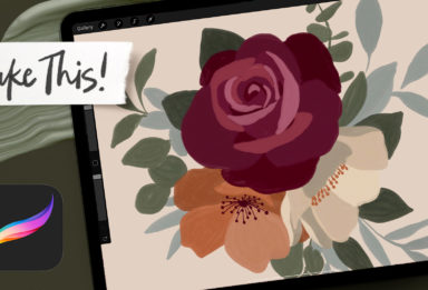 Paint a Winter Gouache Bouquet in Procreate