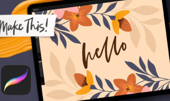 Draw a Flat Floral Frame in Procreate