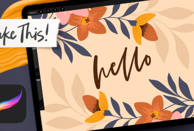 Draw a Flat Floral Frame in Procreate