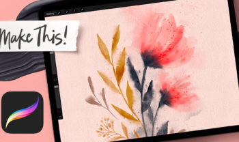 Loose + Messy Watercolor Florals in Procreate