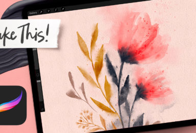 Loose + Messy Watercolor Florals in Procreate