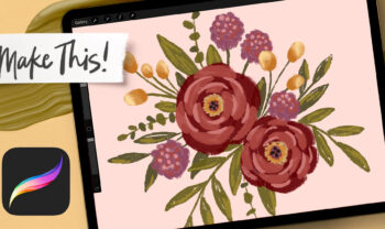 Easy Messy Gouache Flowers in Procreate