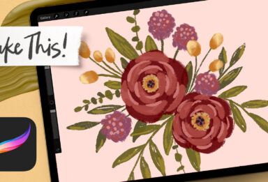 Easy Messy Gouache Flowers in Procreate