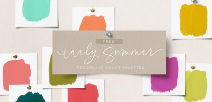 3 Free Early Summer Procreate Color Palettes (+ art ideas for them!)