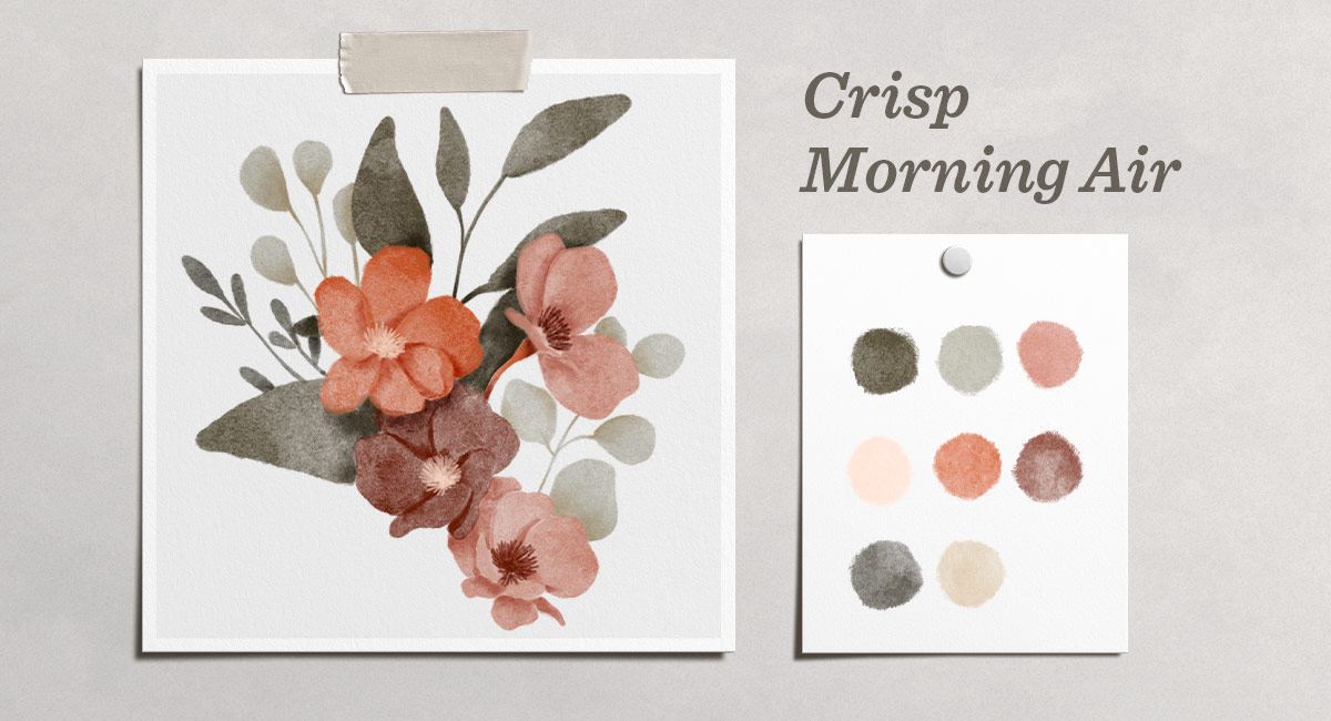 A soft autumn color palette: Crisp Morning Air